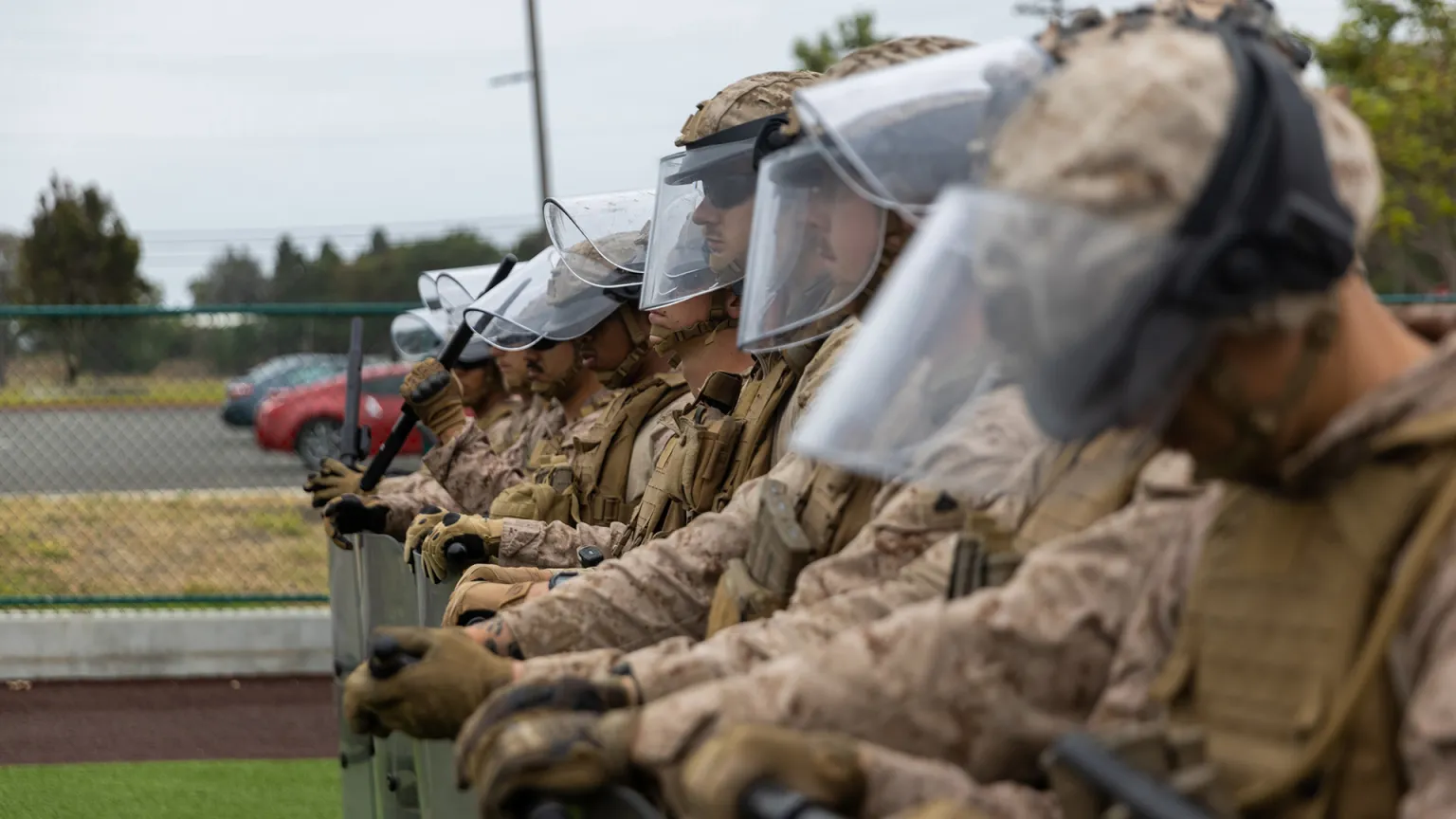 U.S. Marines Tasked with LA Mission Undergo Use of Force and Nonlethal Training