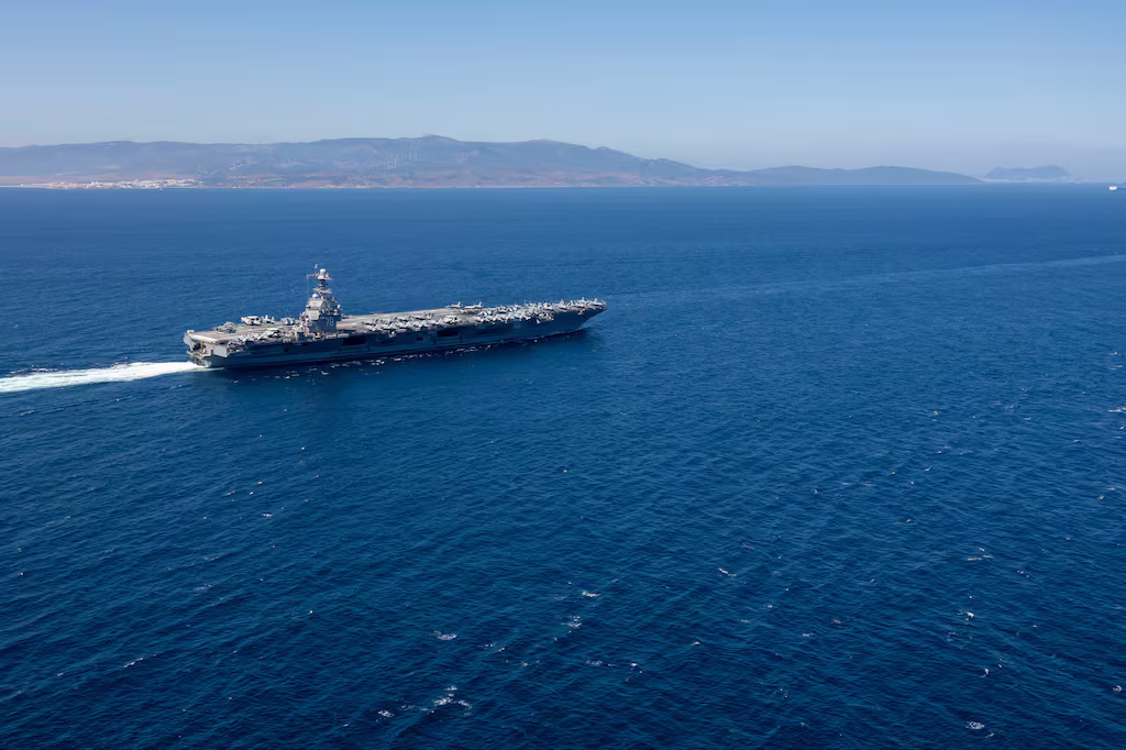 USS Gerald R. Ford Enters the Mediterranean, Strengthening Allied Naval Presence