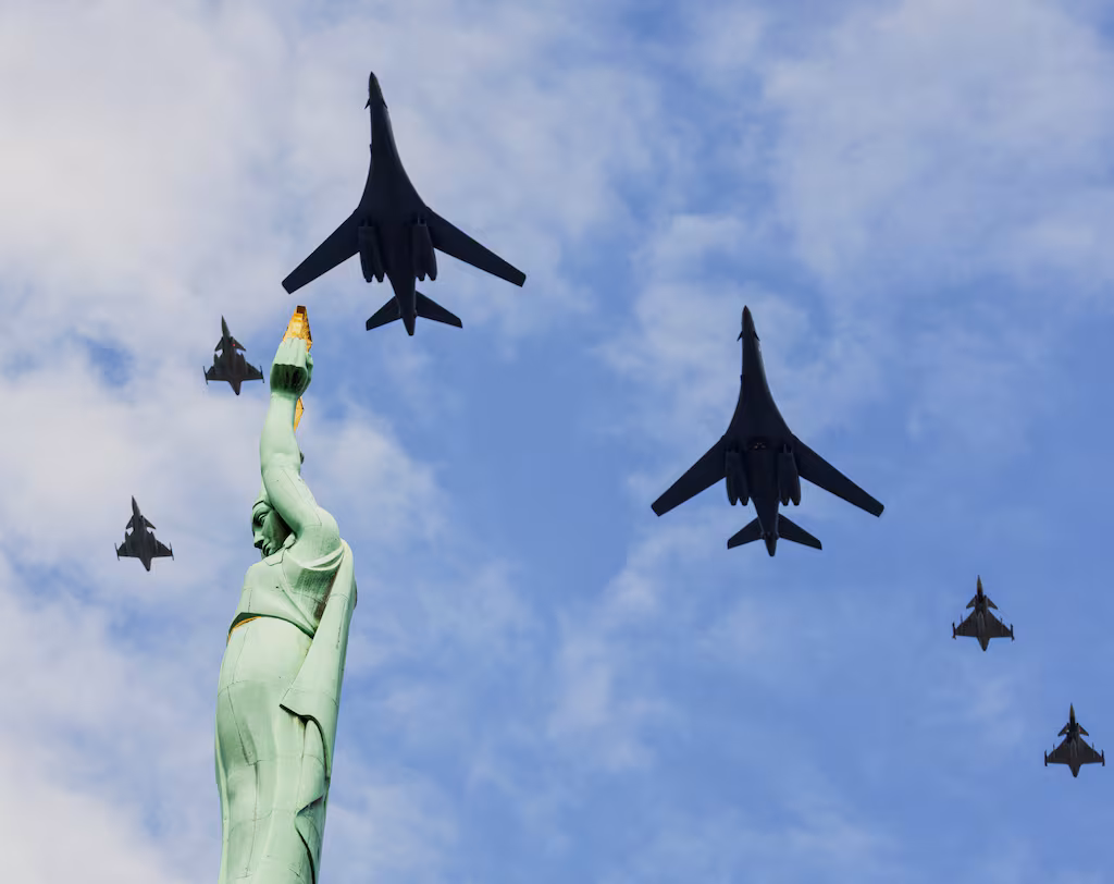 B-1 Bombers Join NATO Fighters in Latvia to Demonstrate Unified Strength