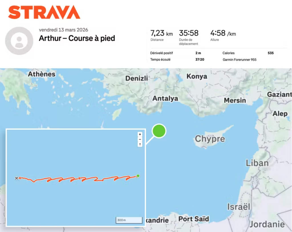 Strava Flap Reveals French Carrier’s Move in Real Time as Middle East Crisis Grows