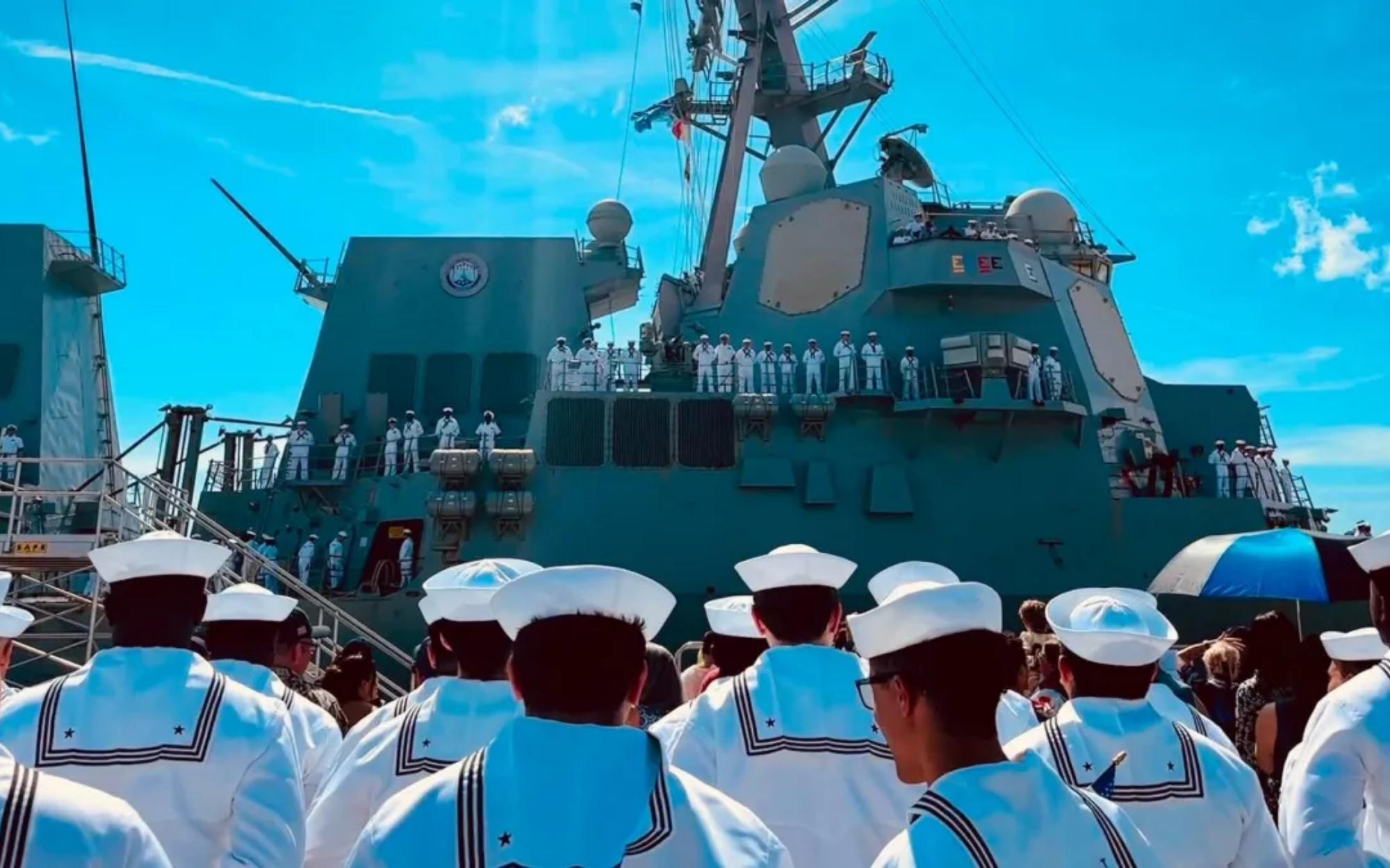 Battle Tested USS Thomas Hudner Returns Home After Caribbean Blockade and Iran War